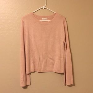 New light pink bell sleeve sweater